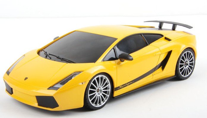 ABS Plastic Material Turn Backward Farward Left Right Yellow Model Radio Remote Control Car