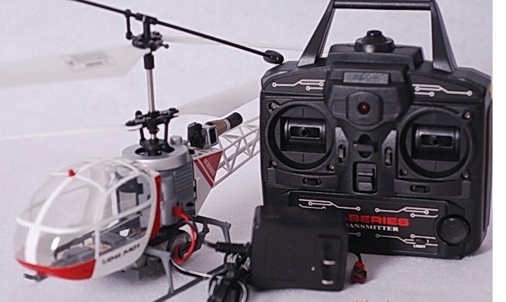 White Simulation Three-channel Remote-controlled Planes with Want a Night Lights