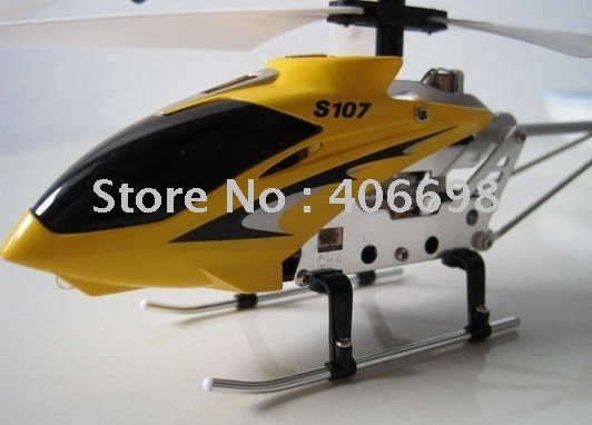 Yellow Color Three and a Half Channels Alloy Metal Remote Control Airplanes