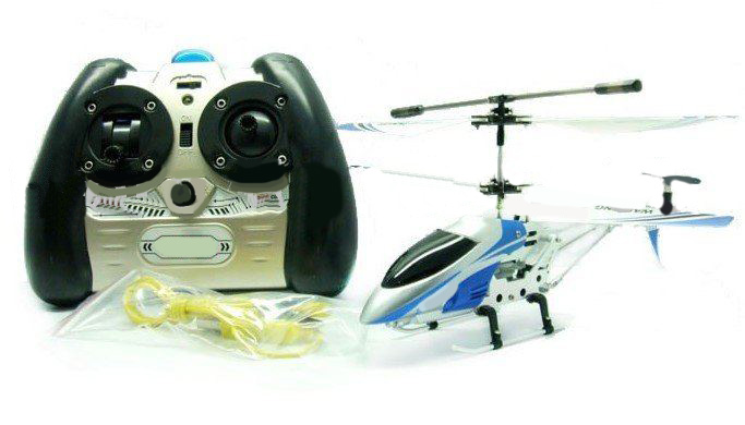 Blue Metal Frame 3CH RC Airplanes with Led Lights