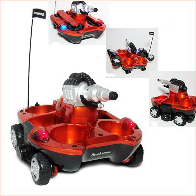 Red Work In Water & Land Amphibious Remote Control Tank