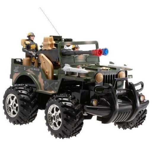 Jeep Wireless Remote Four Channel Model Cars Green Radio Control Motorcycles